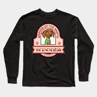 Dachshund-Barker of the Month Winner Long Sleeve T-Shirt